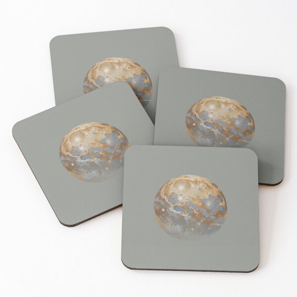 Item preview, Teal And Golden Full Moon designed and sold by SassyArtistry.