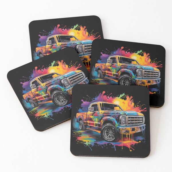 Item preview, Pick Up Truck in Vivid Colour Liquid Paint designed and sold by GrungeGarage.