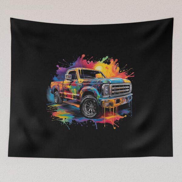 Item preview, Pick Up Truck in Vivid Colour Liquid Paint designed and sold by GrungeGarage.