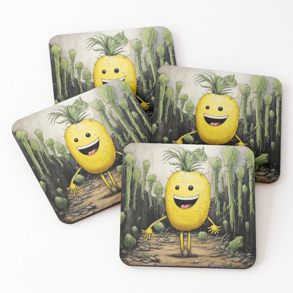 Item preview, Comic street art yellow colorful black laughing turnip fruit designed and sold by G-M-Designs.