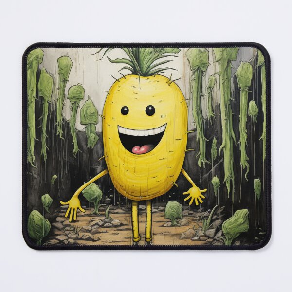 Item preview, Comic street art yellow colorful black laughing turnip fruit designed and sold by G-M-Designs.