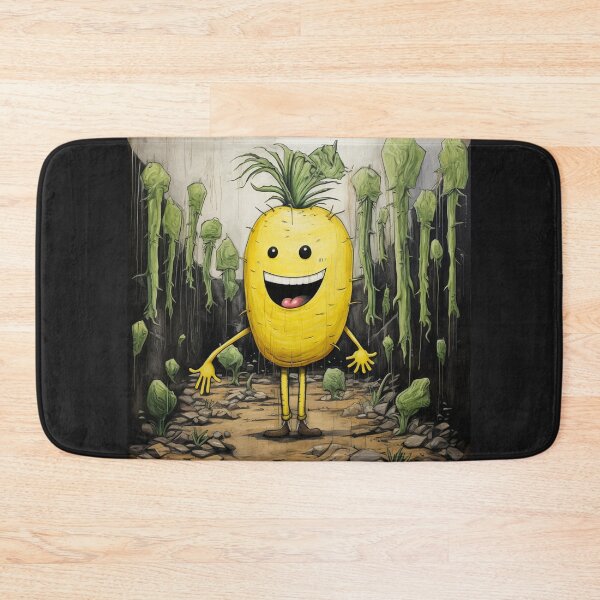Item preview, Comic street art yellow colorful black laughing turnip fruit designed and sold by G-M-Designs.
