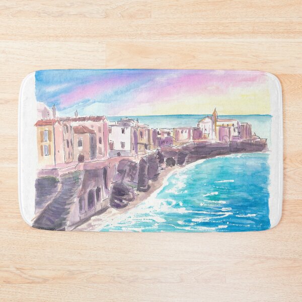 Item preview, Vieste Gargano Old Town Romance with Rocks and Adriatic designed and sold by artshop77.