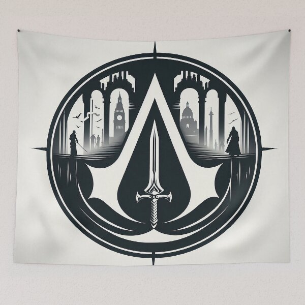 Item preview, Silent Shadows: A Minimalist Ode to Assassin's Creed designed and sold by ArtwaveEmporium.