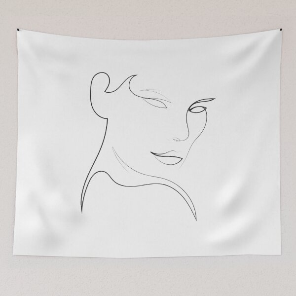 Item preview, Pretty Woman Face Line art designed and sold by Atokeh.