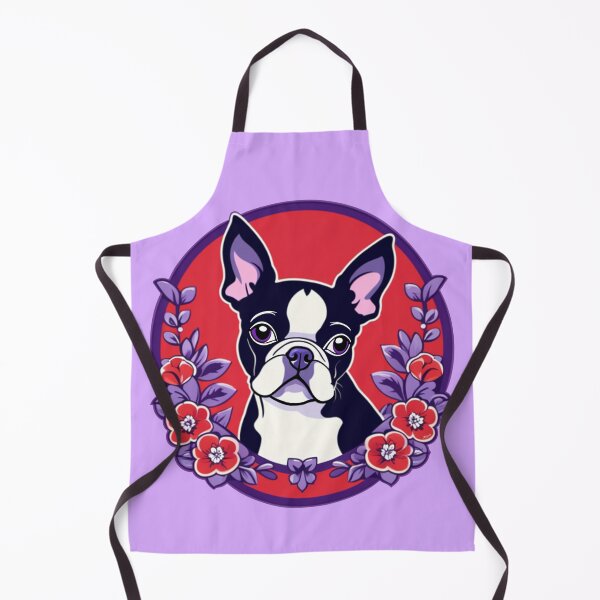 Item preview, Boston Terrier Poppy Wreath designed and sold by FivePugs.