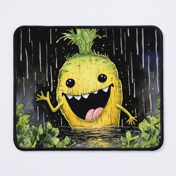 Item preview, Comic street art yellow colorful black laughing turnip fruit designed and sold by G-M-Designs.