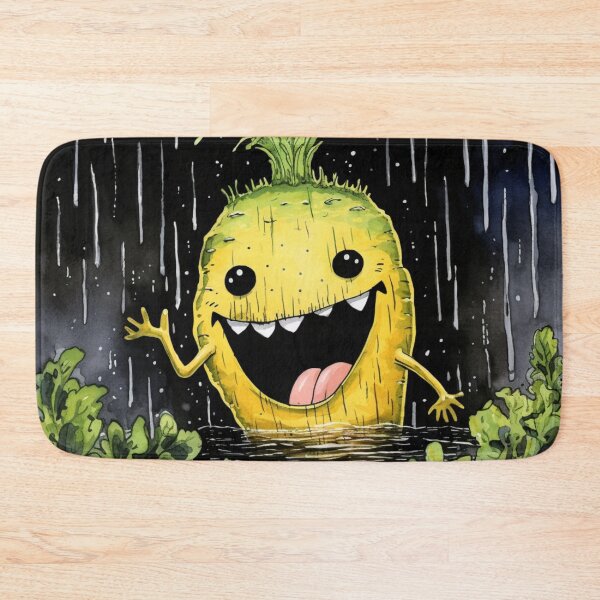 Item preview, Comic street art yellow colorful black laughing turnip fruit designed and sold by G-M-Designs.