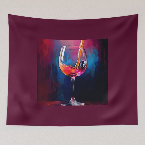 Item preview, Pouring Vibrance- Red Wine's Youthful Energy in Bold Colors designed and sold by OlfactoART Studio.