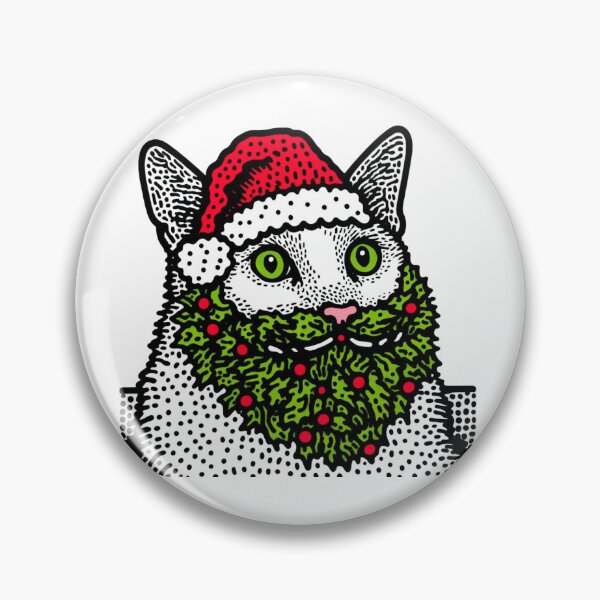 Item preview, Cat Christmas Cat with Beard Santa Claus Cat designed and sold by sharon1210.