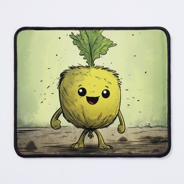 Item preview, Comic street art yellow colorful black laughing turnip fruit designed and sold by G-M-Designs.