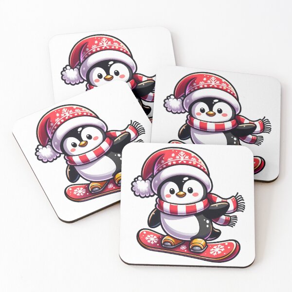 Item preview, Penguin Snowboarder Christmas Holidays designed and sold by CreativHarmonie.