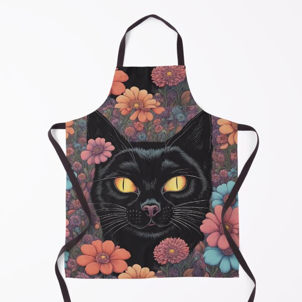 Item preview, Weird retro Black Cat  designed and sold by Catophile.