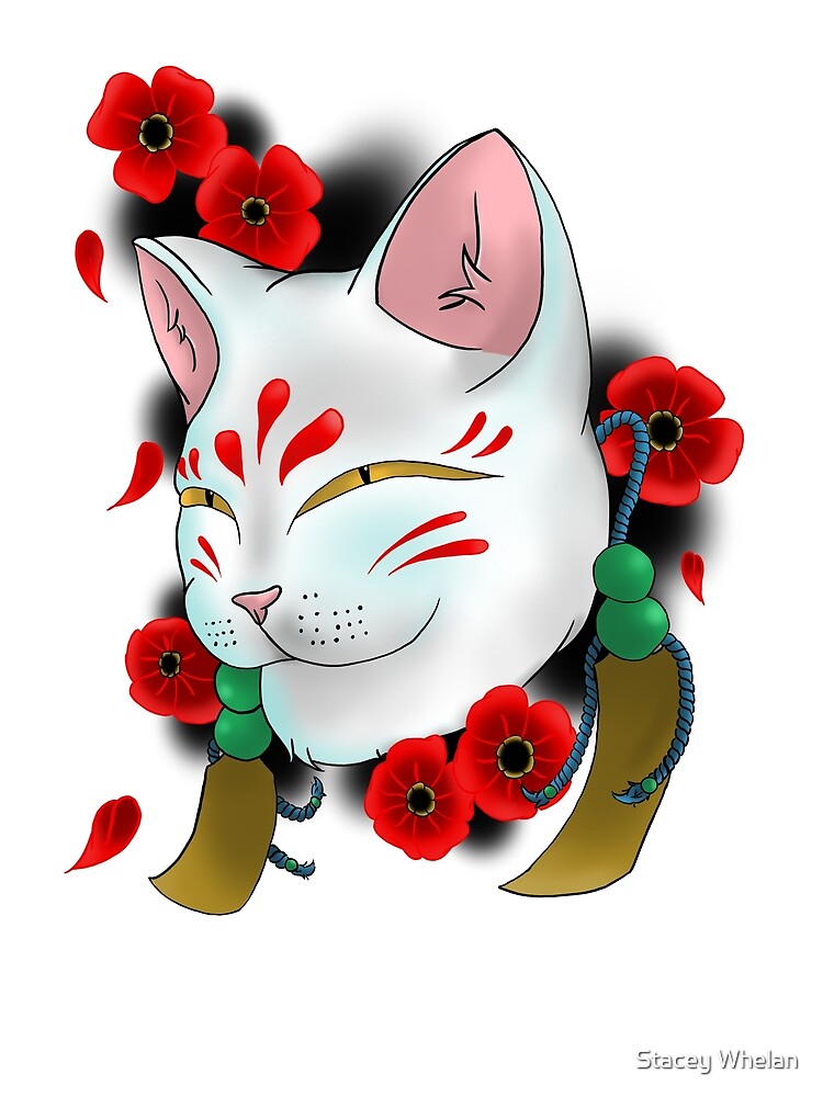 Masque De Chat Japonais Par Stacey Whelan Redbubble