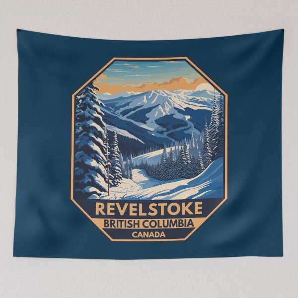Item preview, Revelstoke Canada Winter Travel Art Emblem designed and sold by KrisSidDesigns.