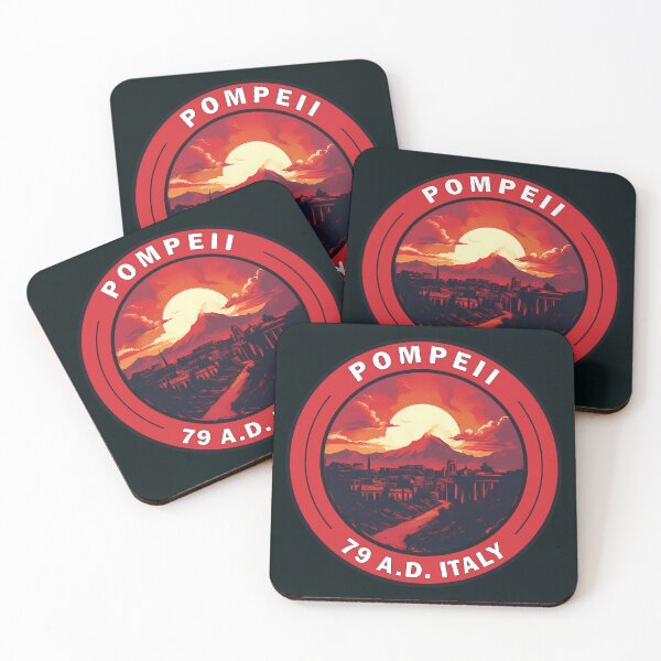 Item preview, Pompeii Italy Travel Art Badge designed and sold by KrisSidDesigns.