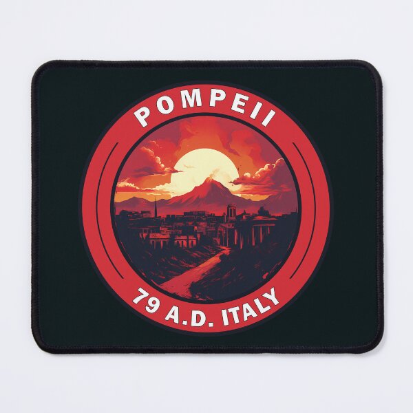 Item preview, Pompeii Italy Travel Art Badge designed and sold by KrisSidDesigns.