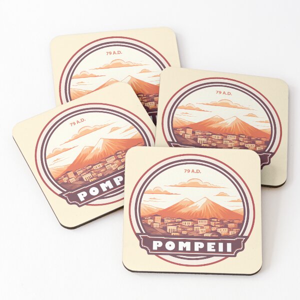 Item preview, Pompeii Ruins Italy Travel Art Badge designed and sold by KrisSidDesigns.