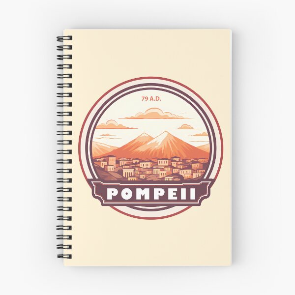 Artikelvorschau, Abzeichen für die Ruinen von Pompeji, Italien, Reisekunst entworfen und verkauft von KrisSidDesigns.