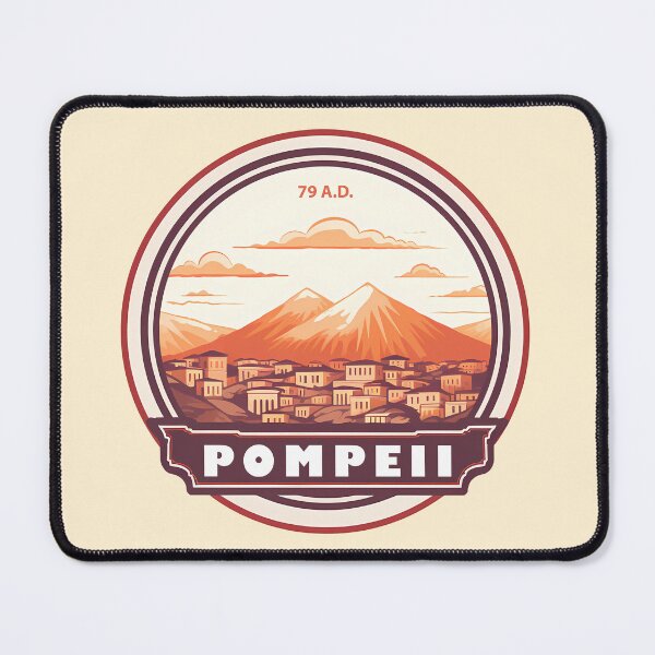 Item preview, Pompeii Ruins Italy Travel Art Badge designed and sold by KrisSidDesigns.