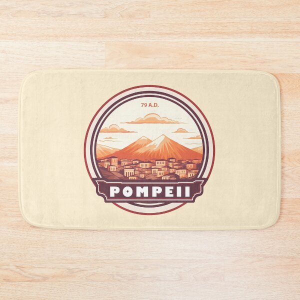Item preview, Pompeii Ruins Italy Travel Art Badge designed and sold by KrisSidDesigns.