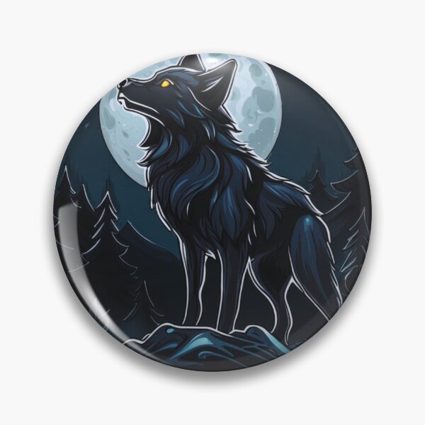 Item preview, Nocturnal Majesty: Black Wolf Moon designed and sold by NightshadeWolfs.