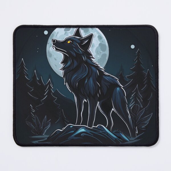 Item preview, Nocturnal Majesty: Black Wolf Moon designed and sold by NightshadeWolfs.