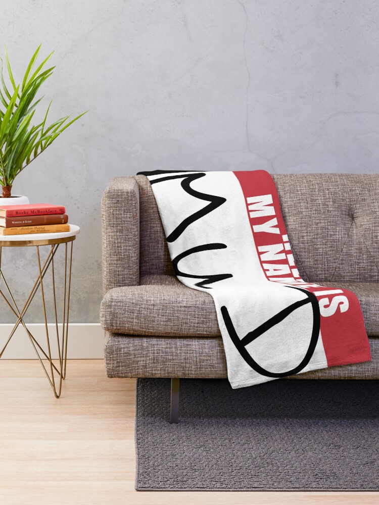 Alternate view of Primus Hello, My Name Is Mud tag. Alowishus Devadander Abercrombie Throw Blanket