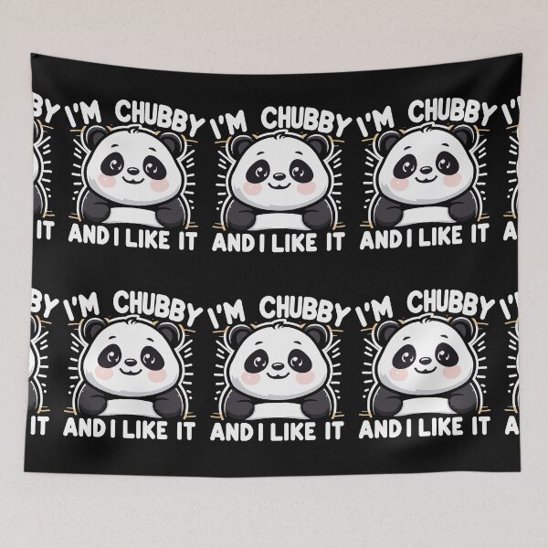 Item preview, I'm chubby and i like it in black designed and sold by Coowo22.