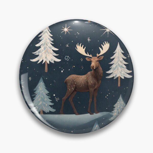 Item preview, Moose in dreamy forest designed and sold by Trendy-socks.