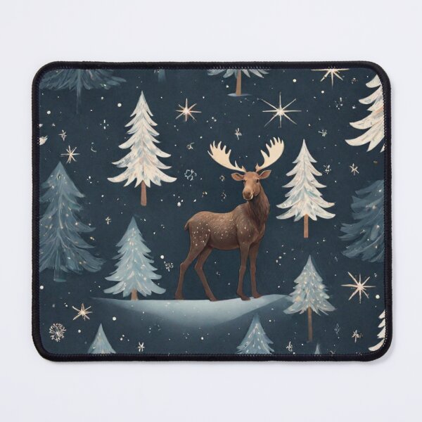 Item preview, Moose in dreamy forest designed and sold by Trendy-socks.