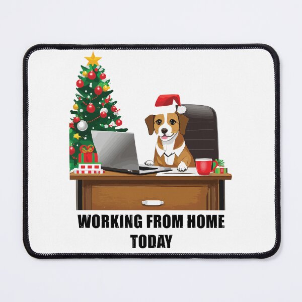 Item preview, Dog working from home at christmas designed and sold by Martin Jay.