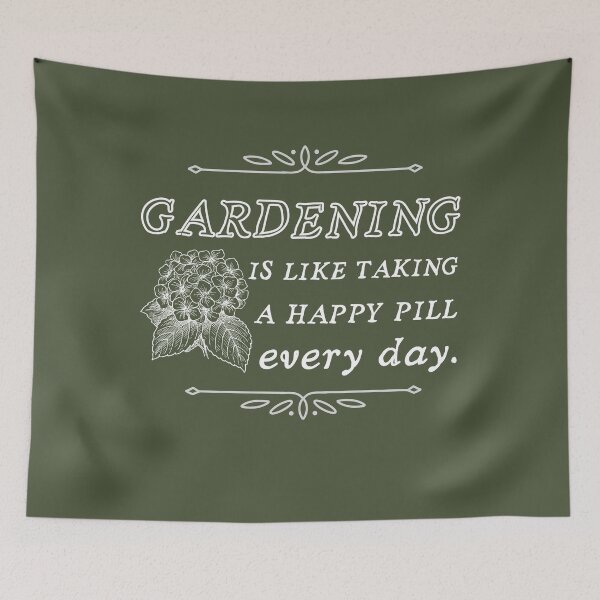 Item preview, Gardening is like taking a happy pill every day. designed and sold by Meandmyshop.