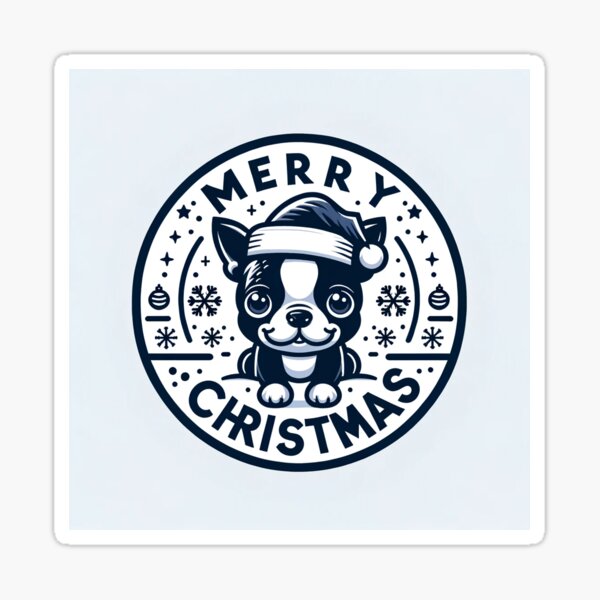 Item preview, boston terrier christmas designed and sold by pocopocodog123.
