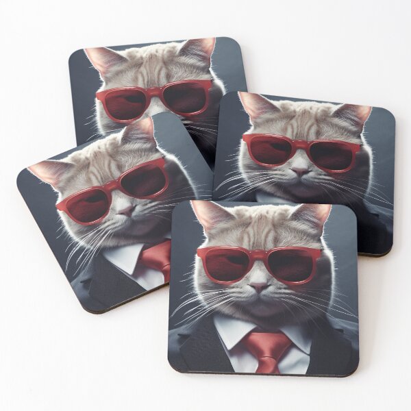 Item preview, A businessman cat in a strict brace and glasses. designed and sold by Julia-Litvishka.