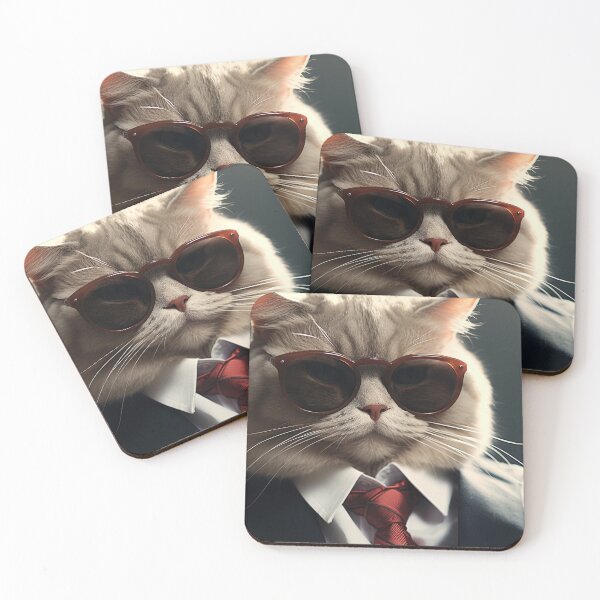 Item preview, A businessman cat in a strict brace and glasses. designed and sold by Julia-Litvishka.