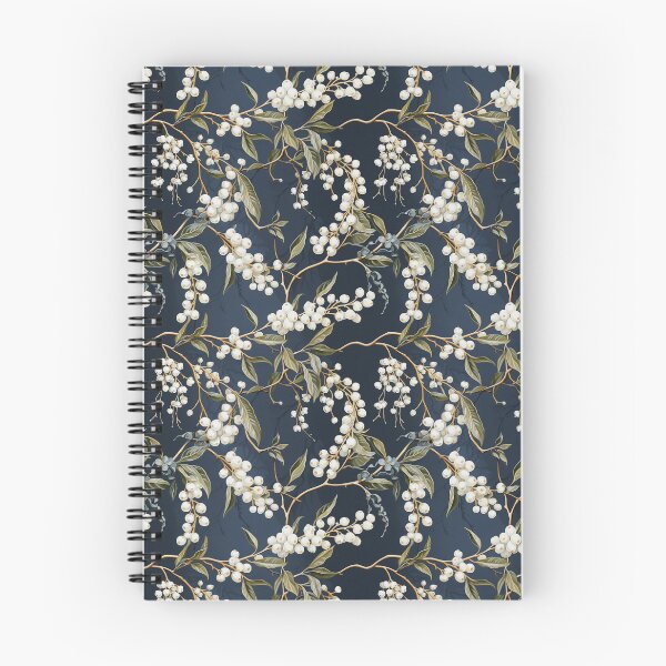 Artikelvorschau, Weiße Winterbeeren und festliches Laub entworfen und verkauft von PrettiesInPrint.