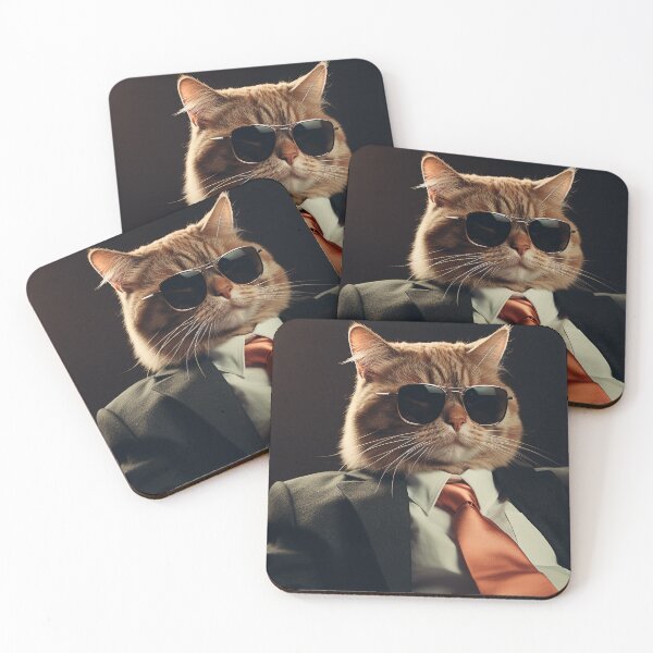Item preview, A businessman cat in a strict brace and glasses. designed and sold by Julia-Litvishka.