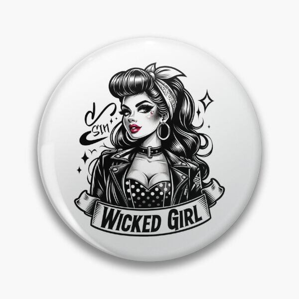 Item preview, Wicked Girl - Pinup Retro Glam Girl designed and sold by SRZT.