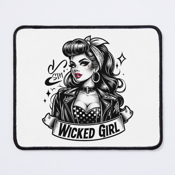 Item preview, Wicked Girl - Pinup Retro Glam Girl designed and sold by SRZT.