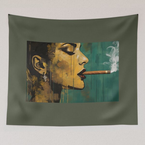 Item preview, Rebel Reverie- Femme Fatale Unveiled in Vibrant Narratives of Cigar, Punk, and Yombe Art designed and sold by OlfactoART Studio.