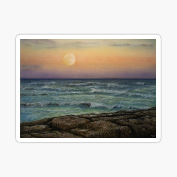 Sunset Galveston Beach Sticker