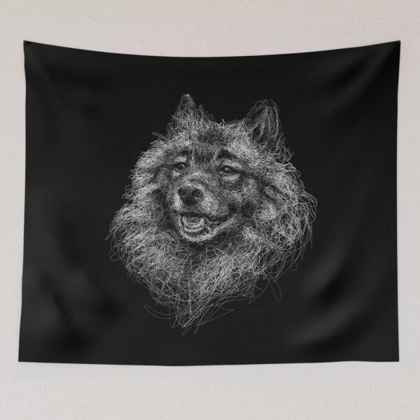 Item preview, Keeshond Scribble Art designed and sold by CaroScribbles.