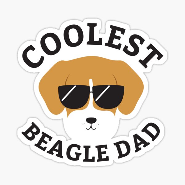 Coolest Beagle Dad Sticker
