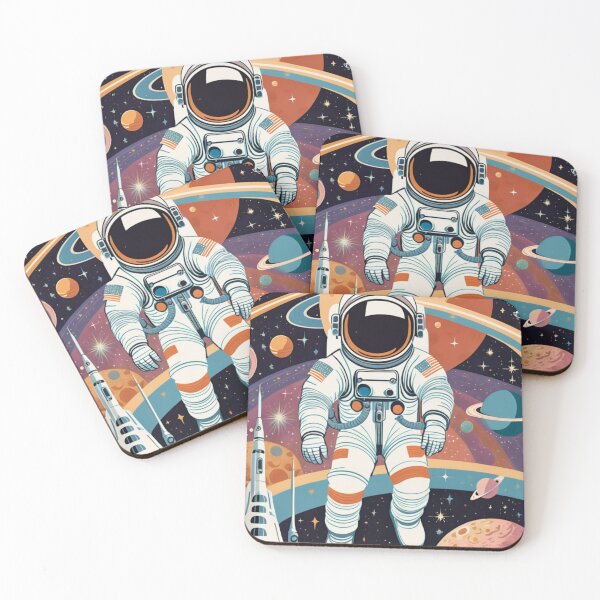 Item preview, Vintage Retro Space Ship Exploration Astronauts in 60's Advertising Style designed and sold by Butler in the Home.