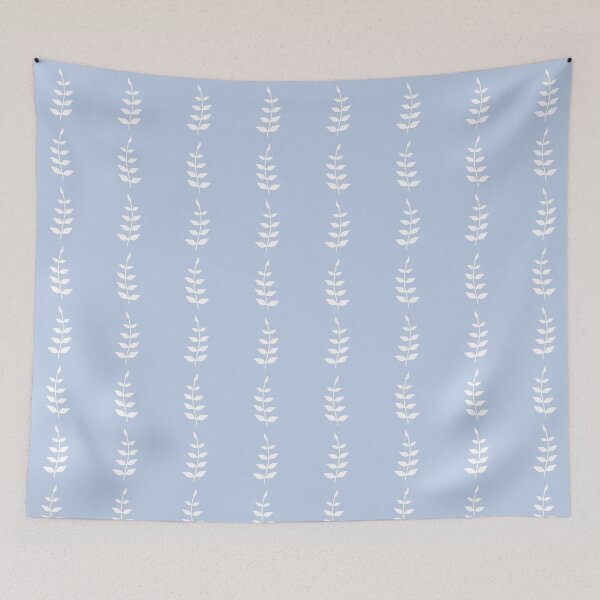 Item preview, French blue and white botanical pattern, botanical room, Blue And White designed and sold by bubbley2021.