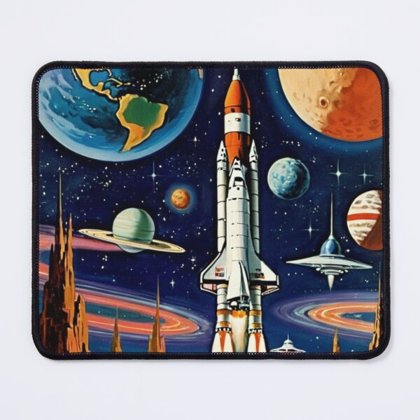 Item preview, Vintage Retro Space Ship Exploration Astronauts in 60's Advertising Style designed and sold by Butler in the Home.