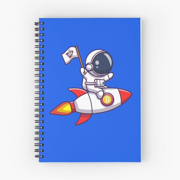 Item preview, Astronaut riding on bitcoin rocket designed and sold by Bitcoinfan.