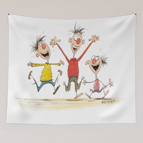 Item preview, Cartoon - Friends Celebrating designed and sold by Sketch-Shack.