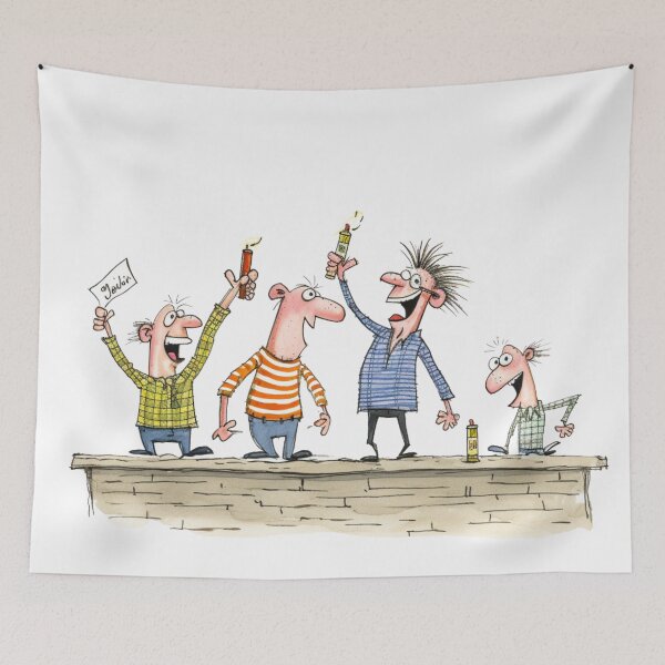 Item preview, Cartoon - Friends Celebrating designed and sold by Sketch-Shack.